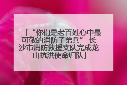 “你们是老百姓心中最可敬的消防子弟兵” 长沙市消防救援支队完成龙山抗洪使命归队