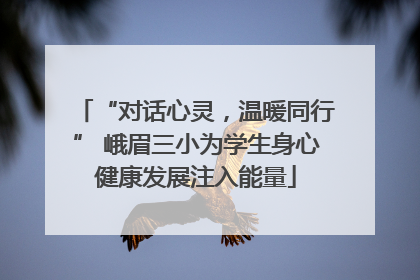 “对话心灵，温暖同行” 峨眉三小为学生身心健康发展注入能量