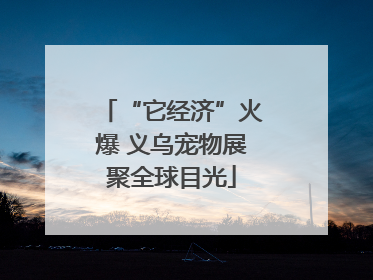 “它经济”火爆 义乌宠物展聚全球目光