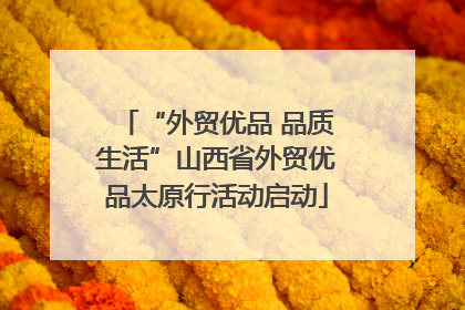 “外贸优品 品质生活”山西省外贸优品太原行活动启动