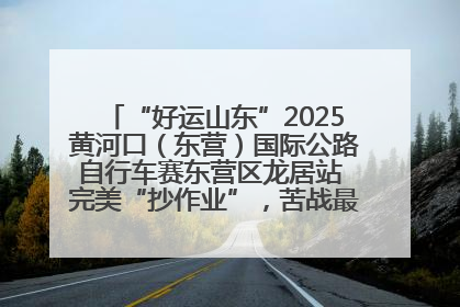 “好运山东”2025黄河口（东营）国际公路自行车赛东营区龙居站 完美“抄作业”，苦战最后时刻黄衫易主