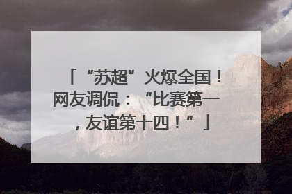 “苏超”火爆全国！网友调侃：“比赛第一，友谊第十四！”