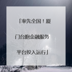 率先全国！厦门台胞金融服务平台投入运行
