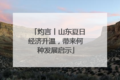 灼言丨山东夏日经济升温，带来何种发展启示