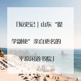 短史记｜山东“提学副使”亲自更名的平原闲道书院