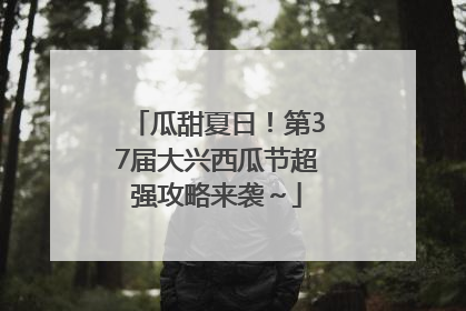 瓜甜夏日！第37届大兴西瓜节超强攻略来袭～