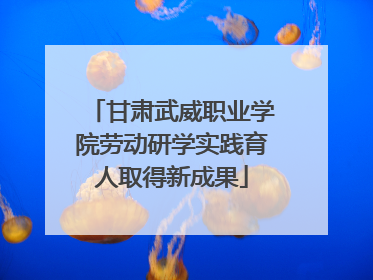 甘肃武威职业学院劳动研学实践育人取得新成果