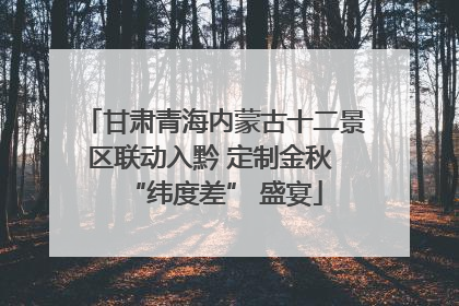 甘肃青海内蒙古十二景区联动入黔 定制金秋 “纬度差” 盛宴