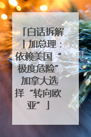 白话拆解丨加总理：依赖美国“极度危险” 加拿大选择“转向欧亚”