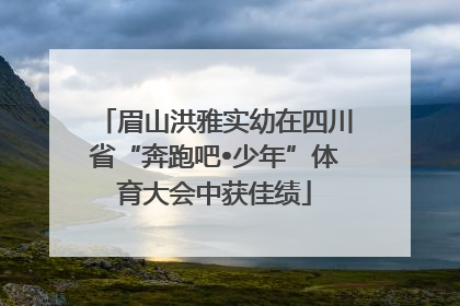 眉山洪雅实幼在四川省“奔跑吧•少年”体育大会中获佳绩