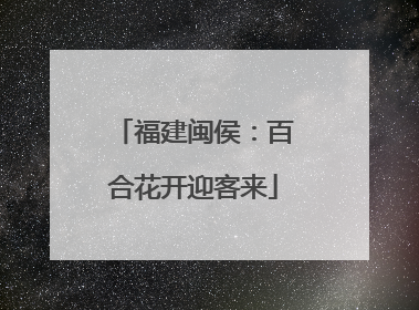 福建闽侯：百合花开迎客来