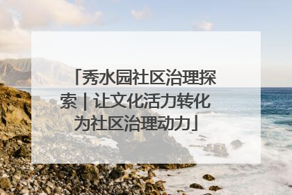 秀水园社区治理探索｜让文化活力转化为社区治理动力