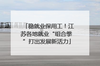 稳就业保用工！江苏各地就业“组合拳”打出发展新活力