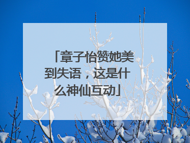 章子怡赞她美到失语，这是什么神仙互动