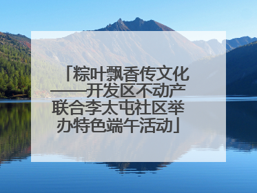 粽叶飘香传文化——开发区不动产联合李太屯社区举办特色端午活动