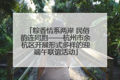 粽香情系两岸 民俗韵连同胞——杭州市余杭区开展形式多样的迎端午联谊活动