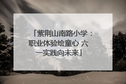 紫荆山南路小学：职业体验绘童心 六一实践向未来