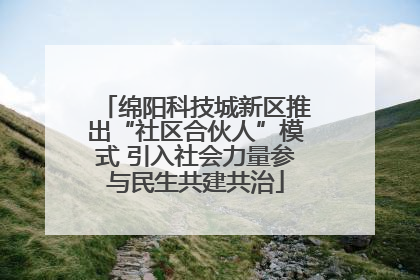 绵阳科技城新区推出“社区合伙人”模式 引入社会力量参与民生共建共治