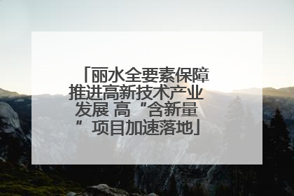 丽水全要素保障推进高新技术产业发展 高“含新量”项目加速落地