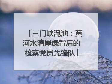 三门峡渑池：黄河水清岸绿背后的检察党员先锋队
