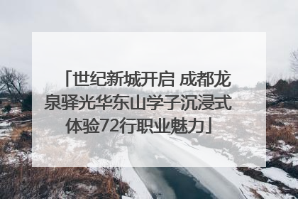 世纪新城开启 成都龙泉驿光华东山学子沉浸式体验72行职业魅力
