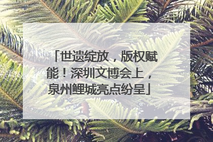 世遗绽放，版权赋能！深圳文博会上，泉州鲤城亮点纷呈