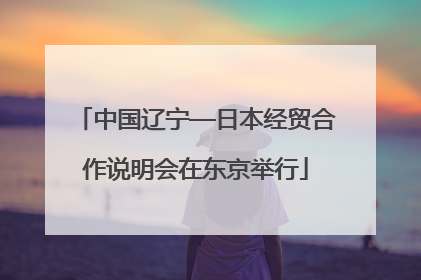 中国辽宁—日本经贸合作说明会在东京举行