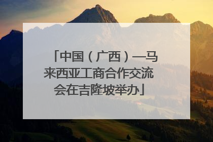 中国（广西）—马来西亚工商合作交流会在吉隆坡举办