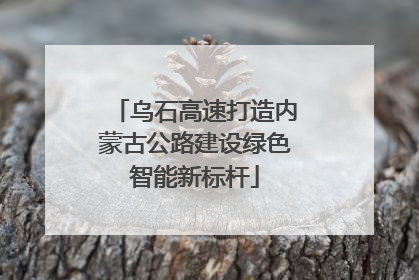 乌石高速打造内蒙古公路建设绿色智能新标杆