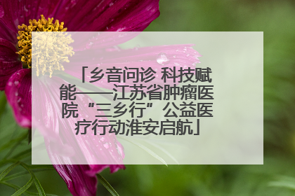 乡音问诊 科技赋能——江苏省肿瘤医院“三乡行”公益医疗行动淮安启航