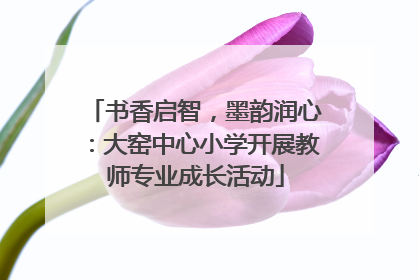 书香启智，墨韵润心：大窑中心小学开展教师专业成长活动