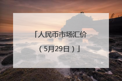 人民币市场汇价（5月29日）