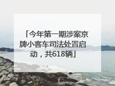 今年第一期涉案京牌小客车司法处置启动，共618辆