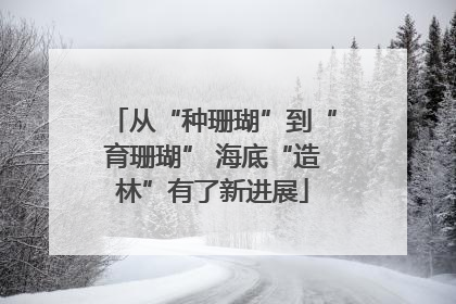 从“种珊瑚”到“育珊瑚” 海底“造林”有了新进展
