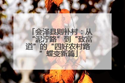 会泽县则补村：从“泥泞路”到“致富道”的“四好农村路”蝶变新篇