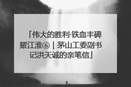 伟大的胜利·铁血丰碑耀江淮⑥｜茅山工委副书记洪天诚的亲笔信