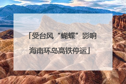 受台风“蝴蝶”影响 海南环岛高铁停运