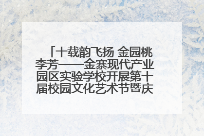 十载韵飞扬 金园桃李芳——金寨现代产业园区实验学校开展第十届校园文化艺术节暨庆“六一”系列活动