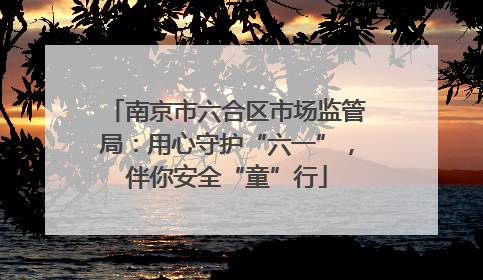南京市六合区市场监管局：用心守护“六一”，伴你安全“童”行