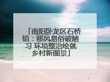 南阳卧龙区石桥镇：移风易俗破陋习 环境整治绘就乡村新图景