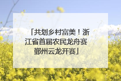 共划乡村富美！浙江省首届农民龙舟赛鄞州云龙开赛