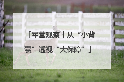军营观察丨从“小背囊”透视“大保障”