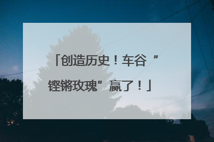 创造历史！车谷“铿锵玫瑰”赢了！