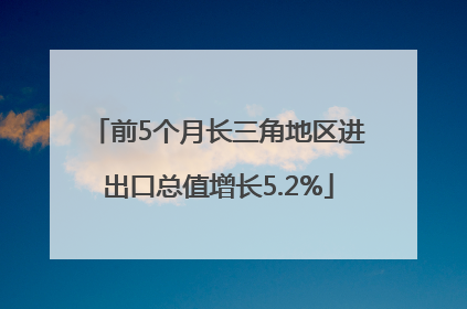 前5个月长三角地区进出口总值增长5.2%