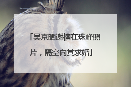 吴京晒谢楠在珠峰照片，隔空向其求婚