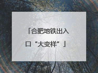 合肥地铁出入口“大变样”