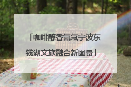 咖啡醇香氤氲宁波东钱湖文旅融合新图景