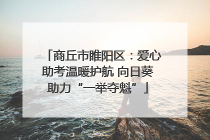 商丘市睢阳区：爱心助考温暖护航 向日葵助力“一举夺魁”