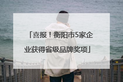 喜报！衡阳市5家企业获得省级品牌奖项
