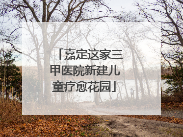 嘉定这家三甲医院新建儿童疗愈花园